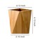 Bamboo Wood Pen Holder Stand for Desk Geometric Pencil Cup Pot Cute Desktop Office Supplies, Makeup Brushes Organizer (Bamboo)